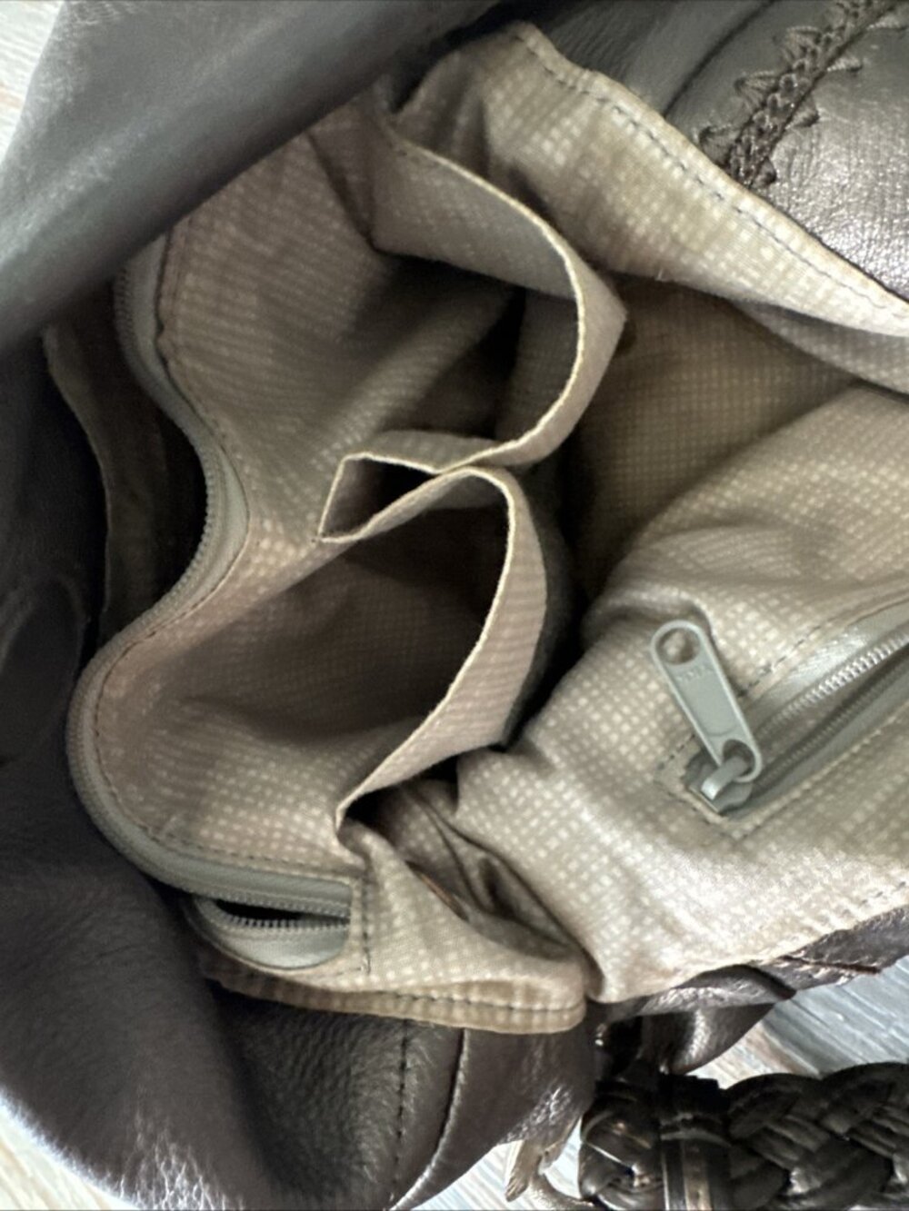 Brighton Anju Bag Masterpiece Collection Pewter Purse Hobo Leather Embellished - Picture 10 of 14